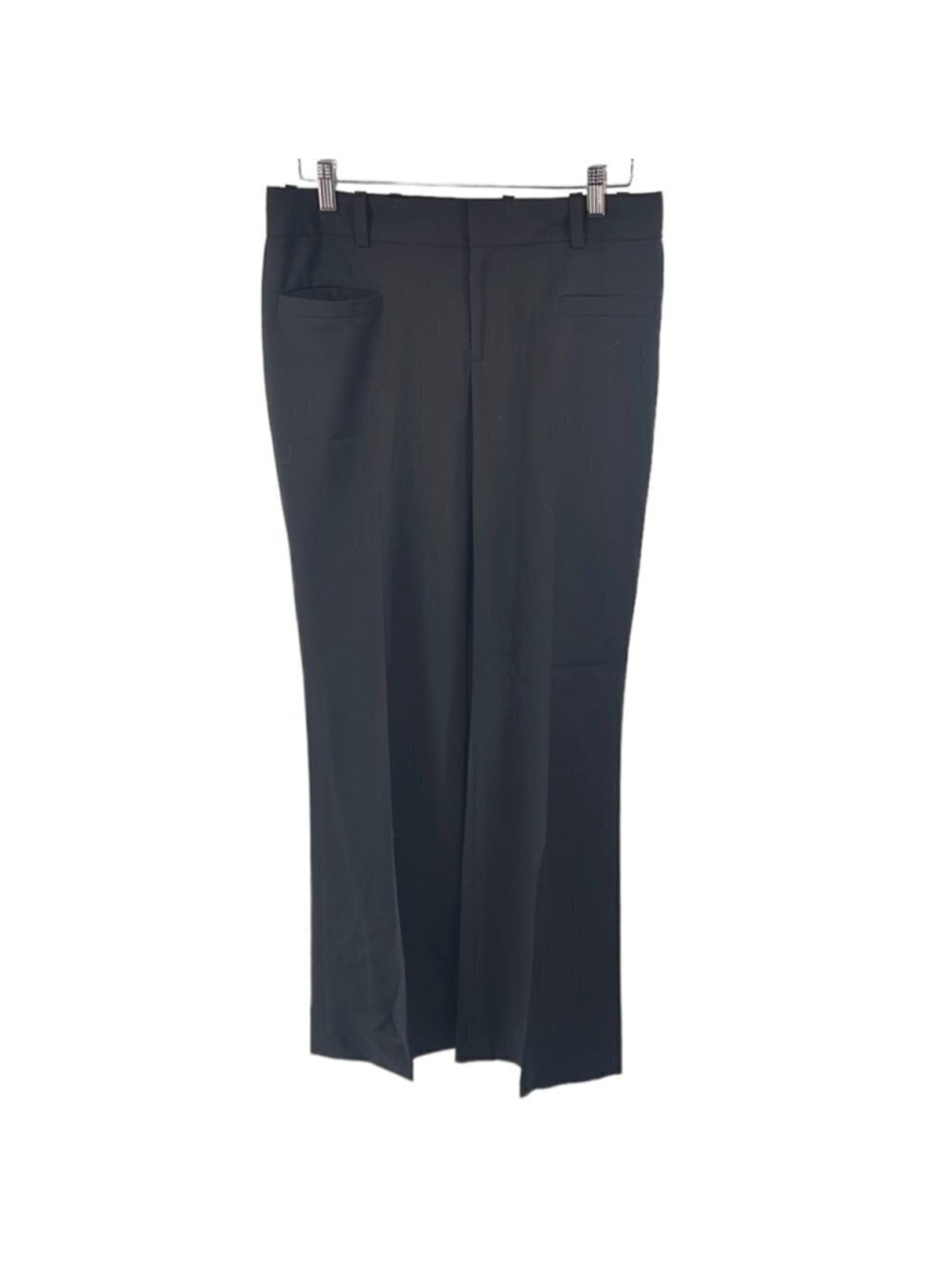 club Monaco wool blend pants trousers wide leg black sz 6 career dress pants